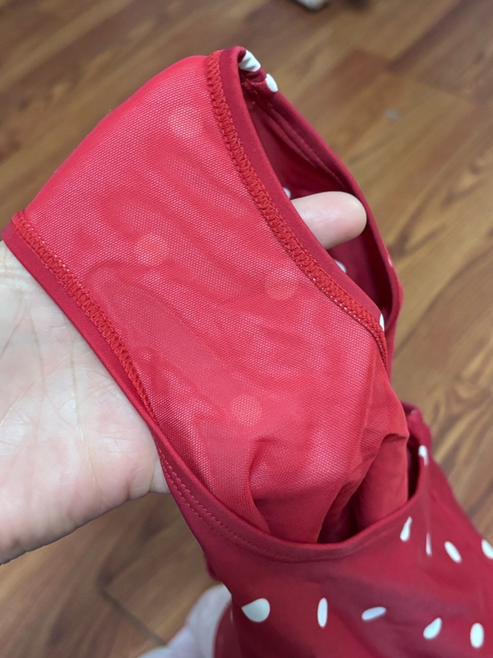 Torrid Minnie Mouse Red Retro Lattice-Front Peplum One-Piece Swimsuit - Picture 7 of 8